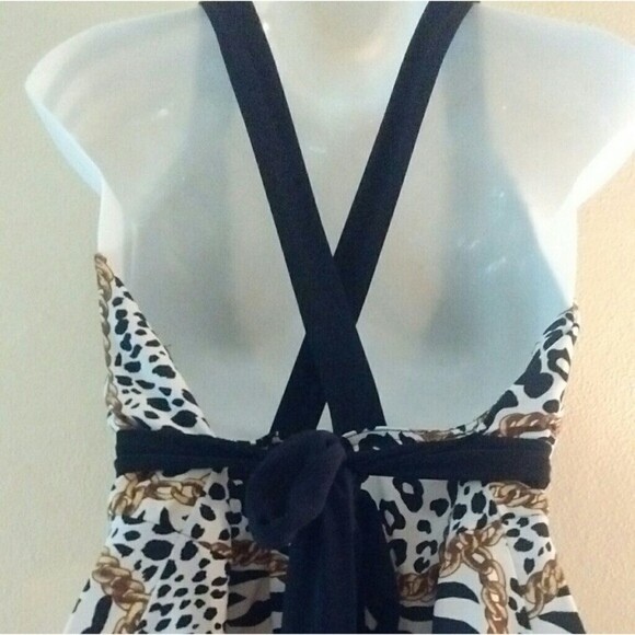 Sensual Animal and Gold Chain Print Dress Size Large - Picture 3 of 8
